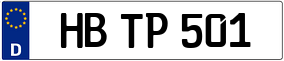 Trailer License Plate